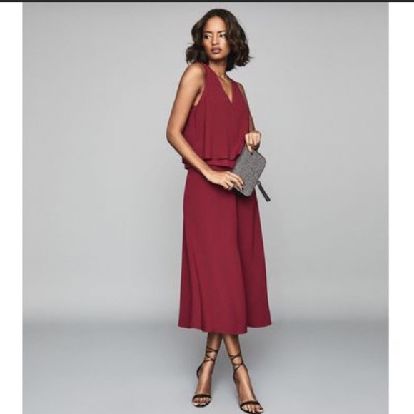 NWT Reiss viola dress berry red - Picture 11 of 11